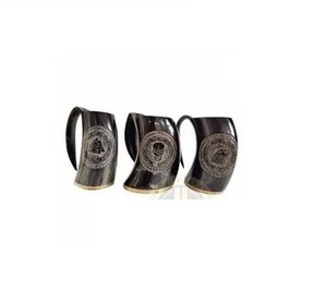 Taza de cuerno de búfalo hecha a mano para accesorios de Bar de boda, taza de vino de cerveza, taza de cuerno personalizada al por mayor, fabricante indio - Product Image 6