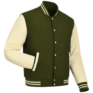 แจ็กเก็ตทีมตัวแทนแขนเสื้อหนังโลโก้ตามสั่งดีไซน์แบบ OEM - Product Image 3