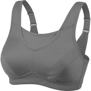 Soutien-gorge de yoga personnalisé de haute qualité pour femmes, vêtements d'entraînement réglables, logo avant à maintien élevé, grande taille, dos respirant - Product Image 4