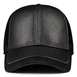 Casquette de baseball en cuir classique de haute qualité Tissu doux et respirant Prix raisonnable avec options OEM - Product Image 1