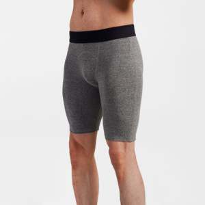 Shorts de compression ajustés Elite gris avec logo personnalisé, taille XXS/XS, taille élastique, tissu polyester élasthanne tissé tricoté - Product Image 3