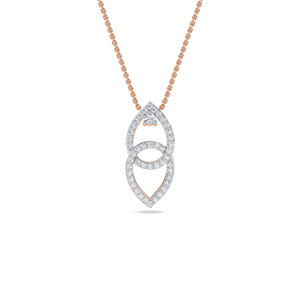 Pendentif en diamant Aurelia Teardrop Link | Or massif 14K avec diamants cultivés en laboratoire de 0.37 ct | Disponible en or rose, blanc et jaune - Product Image 1