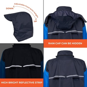 Trajes de lluvia de poliéster impermeables con logotipos personalizados Etiquetas personalizadas y características ajustables para hombres y mujeres - Product Image 4