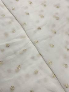 ผ้าจอร์เจตต์ปักลายวิสโคสแท้ ระบายอากาศได้ดี แบบเรียบง่าย แฟนซี สำหรับทำชุดส่าหรีและคุर्ติ ลายทอแบบเมมโมรี่ น้ำหนักปานกลาง 120 แกรม - Product Image 2