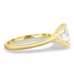 Anillos de Boda para Mujer, Estilo Lujoso, Oro Amarillo Sólido de 14K, Corte Brillante Redondo, Diamante Cultivado en Laboratorio, 6 Garras, Hechos a Mano - Product Image 5