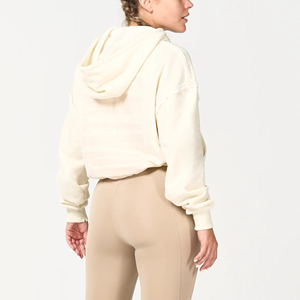 Sweats à capuche pour femmes 100% coton de haute qualité respirant hiver tenue décontracté personnalisé DTF imprimé avec logo avant brodé en 3D - Product Image 2