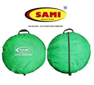 มุ้งกันยุงทรงสี่เหลี่ยมผืนผ้าแบบพับได้ ทำจากโพลีเอสเตอร์ (สำหรับเตียงคู่ขนาดคิงไซส์ พร้อมผ้ารองฐาน แบบตั้งได้เอง ใช้ได้ทุกฤดู ขนาด 7x7 ฟุต สำหรับใช้ในบ้าน) - Product Image 2