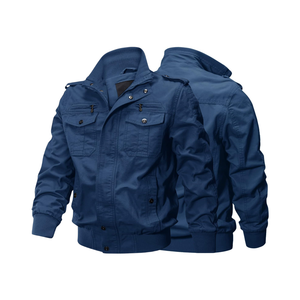 แจ็กเก็ตอุ่นนุ่มกันลมใส่ได้ทั้งชายและหญิงแจ็กเก็ตอุ่นแฟชั่นฤดูหนาวกันลมลวดลายย้อมสีเรียบ - Product Image 6