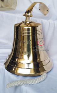 Campana de barco náutico Vintage, artesanía de latón de alta calidad para colgar en la puerta, campana de Metal antiguo para decoración de Pascua, campana de Navidad - Product Image 4