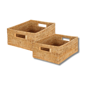 Vietnamese Artisan RATTAN <b>BASKET</b> <b>Wicker</b> <b>Baskets</b> High-Quality Handmade Natural Storage Solution for Home and Office Home Decor - Product Image 1