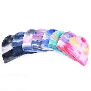 Nouvelle mode féminine doux cravate teinture chapeaux bonnets femmes hiver cachemire tricoté cravate teinture bonnets OEM Service chapeaux hiver casquettes - Product Image 3