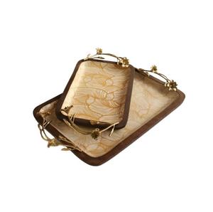 High Grade Quality Multi Functional Usage With Handles <b>Sweet</b> Or Food Serving Trays Luxury Designer Breakfast Server Wooden Tray - Product Image 6