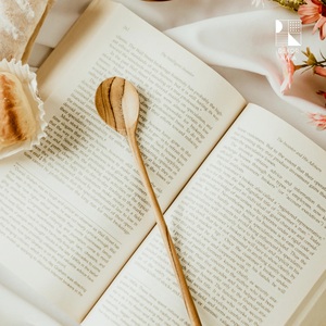 ช้อนไม้ทรงยาวชุดช้อนกาแฟและน้ำชาชุดเครื่องใช้บนโต๊ะอาหารทำจากไม้แบบกำหนดเอง - Product Image 1