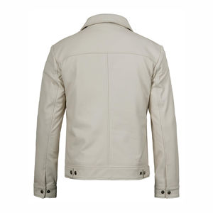 2026 Unisex Gentleman Fashion Warm Zipper <b>Cardigan</b> <b>Pocket</b> Slim Black Men Male Winter Leather Jacket For Men - Product Image 6