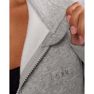 <b>Women's</b> Oversized <b>Half</b> <b>Zip</b> Sweater-Light Grey Marl Pullover - Product Image 5