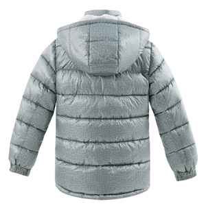 Custom Hooded Zipper Puffer Jackets for Kids Warm <b>Outwear</b> Solid <b>Coats</b> for Girls <b>Boys</b> Windproof - Product Image 2