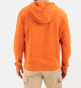 เสื้อฮู้ดดี้ผู้ชายไซส์ใหญ่ สีพื้น ผ้าคอตตอนเจอร์ซีย์ สวมใส่สบายสำหรับฤดูหนาว ทรงหลวม ระบายอากาศได้ดี มีกระเป๋า - Product Image 5