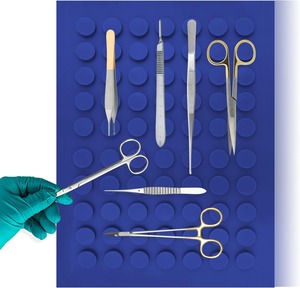 แผ่นรองแม่เหล็กสำหรับผ่าตัดแบบแมนนวลถาดเครื่องมือกันลื่นยืดหยุ่นทำจากสเตนเลส - Product Image 4