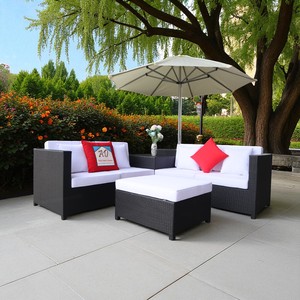 Juego de sofás de mimbre de imitación cómodos muebles de mimbre De Poli ratán para sala de estar, taller para asientos de ocio en Patio - Product Image 6