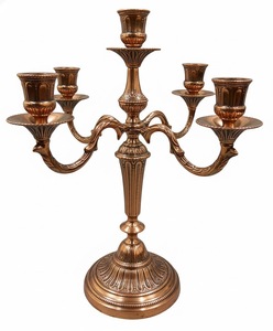 Candelabro de Aluminio Plateado de 5 Brazos con Diseño Atractivo para Decoración de Bodas, Fiestas y Eventos - Product Image 6