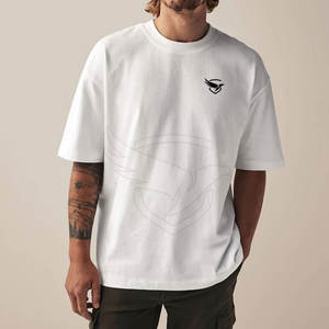 Camiseta de poliéster y algodón 100%, camiseta transpirable de manga corta, ropa de verano de alta calidad, camiseta de gran tamaño - Product Image 2