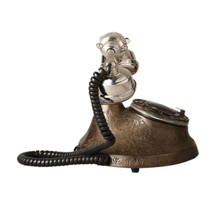 Estatuilla de latón con gesto de mano 'Rock On' dorada para mesa, oficina, decoración del hogar e ideas de regalos a precio mayorista de India - Product Image 4