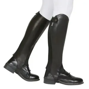 Demi-chaps d'équitation pour hommes de la meilleure conception, légers et de haute qualité-Équipement d'équitation en cuir sain et personnalisé confortable Dernières - Product Image 1