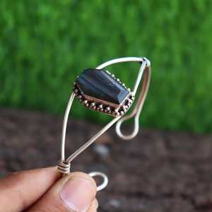 Bracelet réglable en argent sterling 925 fait à la main Bracelet en labradorite naturelle d'excellente qualité Anniversaire personnalisé - Product Image 6