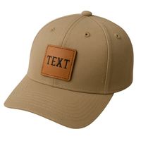 Casquette de baseball en gros avec étiquette personnalisée en cuir PU