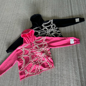 Sudadera con Apliques de Arañas Desgastadas OEM, Sudadera de Diseñador, Ropa de Diseñador, Ropa de Marca, Ropa de Lujo para Hombre, Sudadera con Arañas - Product Image 1