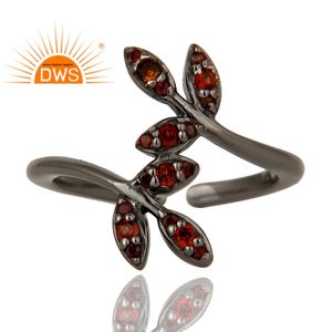 Anillo ajustable de piedras preciosas de granate Natural de plata de ley más vendido, joyería personalizada para mujer, regalo para ella - Product Image 2