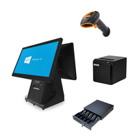 Caja Registradora Táctil Todo en Uno Inteligente de 15.6 Pulgadas, Personalizada y Económica de Fábrica, para Punto de Venta Minorista, Multi-OS, Wi-Fi 6