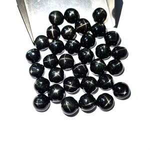 พลอยไดออปไซด์ทรงกลมรูปดาวสีดำธรรมชาติ10ชิ้น11มม. 63 CT ผ่านการรับรองโดยใช้ความร้อนผ่านการอบ - Product Image 5