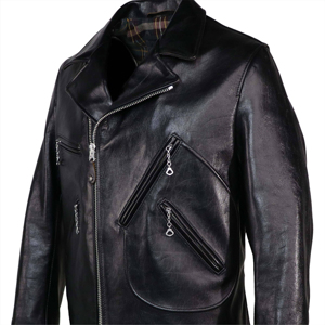 Veste en cuir véritable la plus vendue vestes en cuir noir classiques personnalisées en gros manteau en cuir à col rabattu de haute qualité - Product Image 2