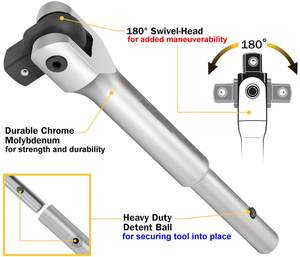 หัวบาร์เบรกเกอร์แบบเปลี่ยนได้ DIY OEM ขนาด 3/4 นิ้ว พร้อมท่อเหล็ก CR-MO หมุนได้ 180 องศา และหูหิ้วแบบตรง - Product Image 3