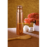 Bouteille d'eau en cuivre pur faite à la main étanche ayurvédique avantages pour la santé flacon écologique pour le bureau maison gymnastique Yoga voyage et cadeau