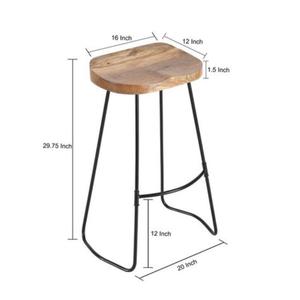 Tabouret en bois et métal de la meilleure qualité et design moderne parfait pour les configurations de bureau et de bureau - Product Image 1