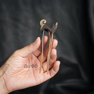 Gran oferta, diseño único, hecho a mano, cuerno de buey Natural, horquilla de pelo de gato, herramienta de moño, herramienta de pelo largo para mujer - Product Image 6