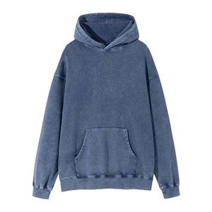 Sudaderas con capucha para hombre con lavado ácido, sudaderas de gran tamaño, ropa de calle personalizada básica, sudaderas con capucha de felpa francesa para hombre, capucha de lana de algodón para hombre - Product Image 3