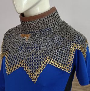 Collar de cota de malla remachado, cuello de manto de obispo Medieval, armadura de caballero Gorget, protector de cuello Vikingo, gargantilla de cota para Feria de recreación - Product Image 3