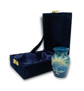 Small <b>Urns</b> <b>Mini</b> Cremation <b>Urn</b> in Green & Black Funeral <b>Urn</b> <b>for</b> Pet or Human <b>Ashes</b> <b>for</b> Memories Miniature - Product Image 1