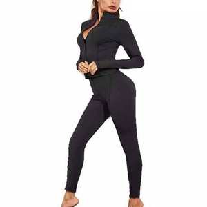 Vêtements de sport élégants pour femmes, respirants, légers, en coton et polyester, ensembles de jogging, vêtements de sport à séchage rapide, survêtements, fitness slim - Product Image 4