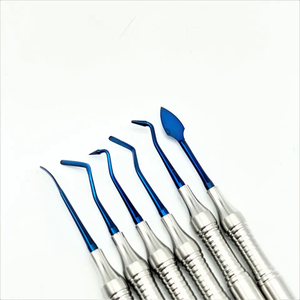 Juego de Instrumentos de Obturación Dental de Composite, 6 Instrumentos Manuales con Recubrimiento de Titanio, Reutilizables, de Acero Inoxidable, para Limpieza y Obturación Dental - Product Image 5