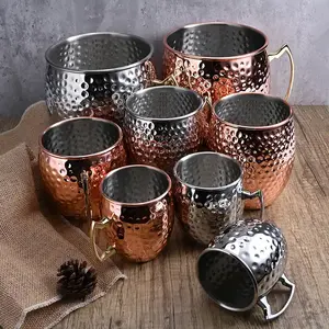 Tasse en cuivre pur 100% d'excellente qualité faite à la main Mule de Moscou tasses en cuivre avec taille et couleur personnalisées à vendre - Product Image 6