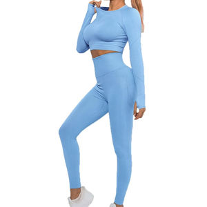 Ensemble deux pièces pour femmes, tendance streetwear, tenue confortable, genouillère, 100% coton, respirant, écologique - Product Image 1