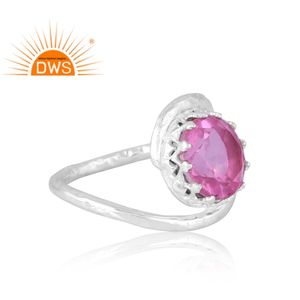 Nuevo diseño de tendencia, anillo de piedras preciosas de cuarzo Kunzite doblete Natural de plata esterlina, joyería personalizada para mujer, regalo para ella - Product Image 4