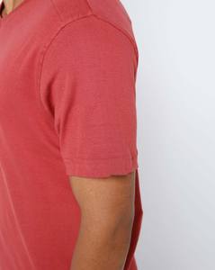 T-shirt pour homme de qualité supérieure, col en V, couleur unie, manches courtes, vente en gros, t-shirts pour homme à col en V, manches courtes, 100% coton, vierge - Product Image 4