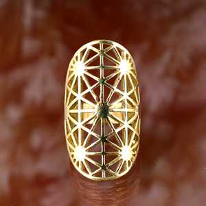 Elegant <b>Brass</b> Gemstone <b>Ring</b> for Women 14K Gold Plated High Quality Fashionable Design Engagement and Party Jewelry Gift - Product Image 1