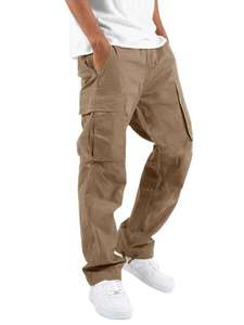 Pantalones Cargo Casuales Ligeros Clásicos para Hombre, Corte Recto, 100% Algodón, Pantalones de Trabajo Holgados para Exteriores, Secado Rápido, Personalizados - Product Image 4