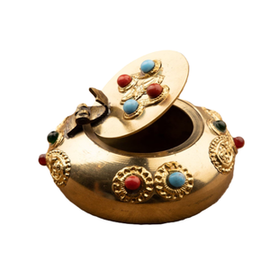 Cenicero de latón hecho a mano de alta calidad, diseño de corte de encaje Floral, precio de fábrica barato al por mayor para cigarros y cigarrillos - Product Image 6